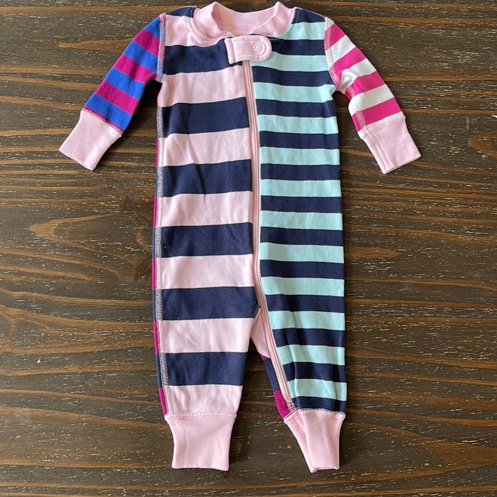 Hanna Andersson Cotton Zip Striped Sleeper